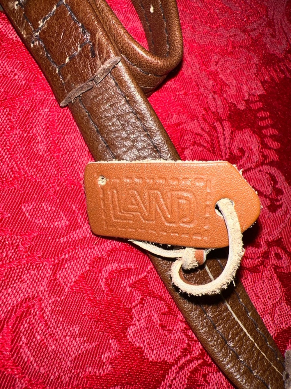 Vintage Land Brown Leather Crossbody Shoulder Bag Multi Pocket Travel Organizer - Picture 3 of 12